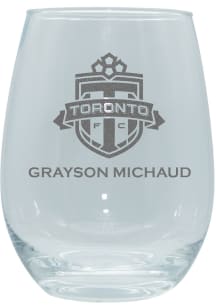 Toronto FC Personalized Laser Etched 15oz Stemless Wine Glass