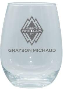 Vancouver Whitecaps FC Personalized Laser Etched 15oz Stemless Wine Glass