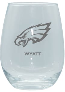 Philadelphia Eagles Personalized Laser Etched 15oz Stemless Wine Glass