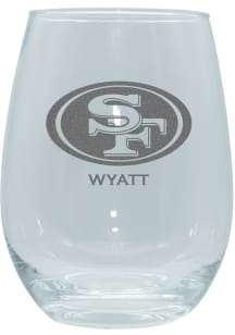 San Francisco 49ers Personalized Laser Etched 15oz Stemless Wine Glass