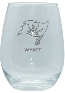 Tampa Bay Buccaneers Personalized Laser Etched 15oz Stemless Wine Glass