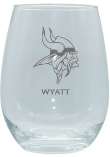 Minnesota Vikings Personalized Laser Etched 15oz Stemless Wine Glass