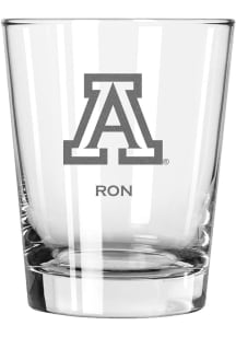 Arizona Wildcats Personalized Laser Etched 15oz Double Old Fashioned Rock Glass