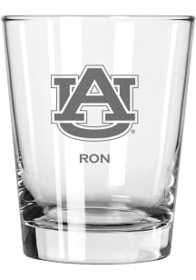 Auburn Tigers Personalized Laser Etched 15oz Double Old Fashioned Rock Glass