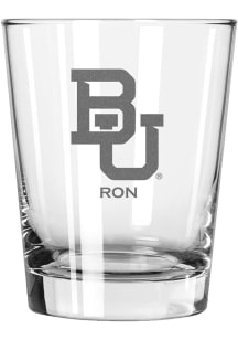 Baylor Bears Personalized Laser Etched 15oz Double Old Fashioned Rock Glass