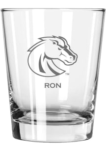 Boise State Broncos Personalized Laser Etched 15oz Double Old Fashioned Rock Glass