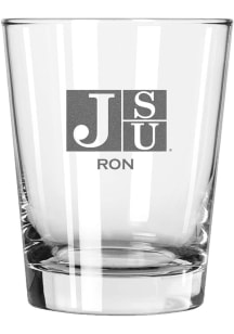 Jackson State Tigers Personalized Laser Etched 15oz Double Old Fashioned Rock Glass