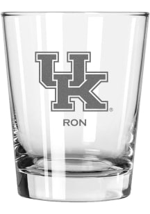 Kentucky Wildcats Personalized Laser Etched 15oz Double Old Fashioned Rock Glass