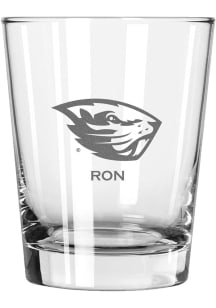 Oregon State Beavers Personalized Laser Etched 15oz Double Old Fashioned Rock Glass