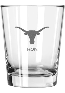 Texas Longhorns Personalized Laser Etched 15oz Double Old Fashioned Rock Glass