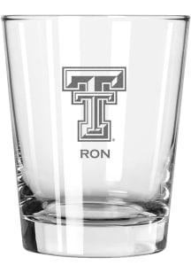 Texas Tech Red Raiders Personalized Laser Etched 15oz Double Old Fashioned Rock Glass