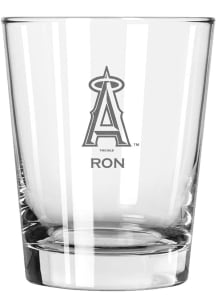 Los Angeles Angels Personalized Laser Etched 15oz Double Old Fashioned Rock Glass