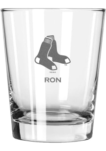 Boston Red Sox Personalized Laser Etched 15oz Double Old Fashioned Rock Glass