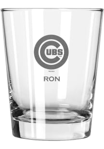 Chicago Cubs Personalized Laser Etched 15oz Double Old Fashioned Rock Glass