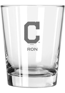 Cleveland Guardians Personalized Laser Etched 15oz Double Old Fashioned Rock Glass