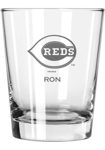 Cincinnati Reds Personalized Laser Etched 15oz Double Old Fashioned Rock Glass