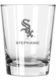 Chicago White Sox Personalized Laser Etched 15oz Double Old Fashioned Rock Glass