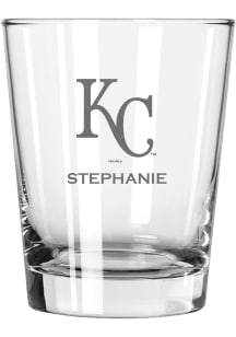 Kansas City Royals Personalized Laser Etched 15oz Double Old Fashioned Rock Glass