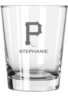 Pittsburgh Pirates Personalized Laser Etched 15oz Double Old Fashioned Rock Glass
