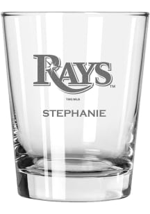 Tampa Bay Rays Personalized Laser Etched 15oz Double Old Fashioned Rock Glass