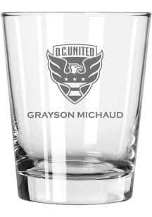 DC United Personalized Laser Etched 15oz Double Old Fashioned Rock Glass