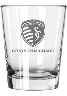 Sporting Kansas City Personalized Laser Etched 15oz Double Old Fashioned Rock Glass