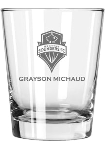Seattle Sounders FC Personalized Laser Etched 15oz Double Old Fashioned Rock Glass