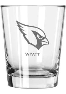 Arizona Cardinals Personalized Laser Etched 15oz Double Old Fashioned Rock Glass