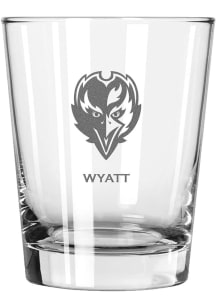 Baltimore Ravens Personalized Laser Etched 15oz Double Old Fashioned Rock Glass