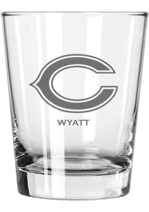 Chicago Bears Personalized Laser Etched 15oz Double Old Fashioned Rock Glass