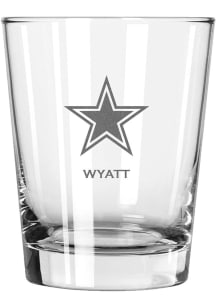 Dallas Cowboys Personalized Laser Etched 15oz Double Old Fashioned Rock Glass