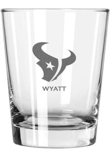 Houston Texans Personalized Laser Etched 15oz Double Old Fashioned Rock Glass