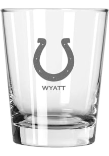Indianapolis Colts Personalized Laser Etched 15oz Double Old Fashioned Rock Glass