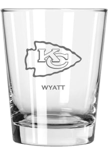 Kansas City Chiefs Personalized Laser Etched 15oz Double Old Fashioned Rock Glass