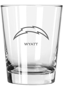 Los Angeles Chargers Personalized Laser Etched 15oz Double Old Fashioned Rock Glass