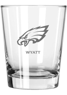 Philadelphia Eagles Personalized Laser Etched 15oz Double Old Fashioned Rock Glass