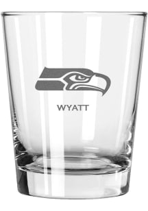 Seattle Seahawks Personalized Laser Etched 15oz Double Old Fashioned Rock Glass