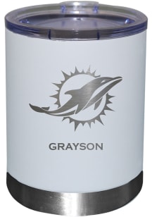 Miami Dolphins Personalized Laser Etched 12oz Lowball Tumbler