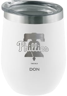 Philadelphia Phillies Personalized Laser Etched 12oz Stemless Wine Tumbler