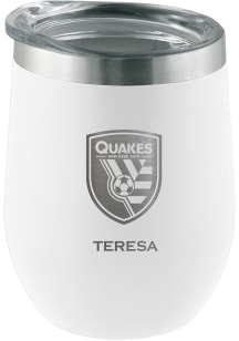 San Jose Earthquakes Personalized Laser Etched 12oz Stemless Wine Tumbler