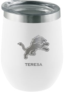 Detroit Lions Personalized Laser Etched 12oz Stemless Wine Tumbler