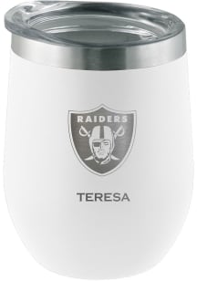 Las Vegas Raiders Personalized Laser Etched 12oz Stemless Wine Tumbler