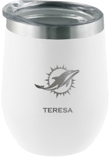 Miami Dolphins Personalized Laser Etched 12oz Stemless Wine Tumbler