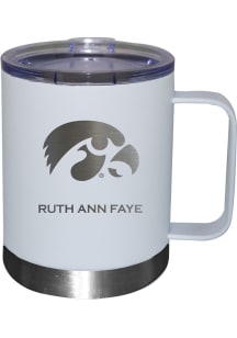 White Iowa Hawkeyes Personalized Laser Etched 12oz Lowball Tumbler