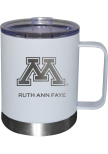 White Minnesota Golden Gophers Personalized Laser Etched 12oz Lowball Tumbler