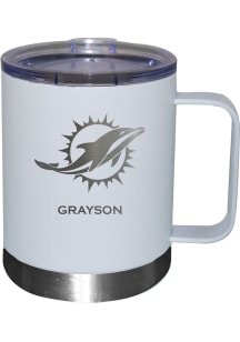 Miami Dolphins Personalized Laser Etched 12oz Handle Lowball Tumbler