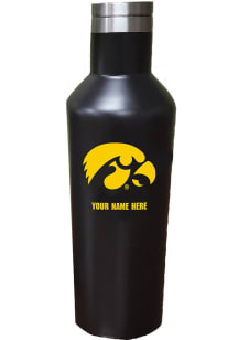 Black Iowa Hawkeyes Personalized 17oz Water Bottle