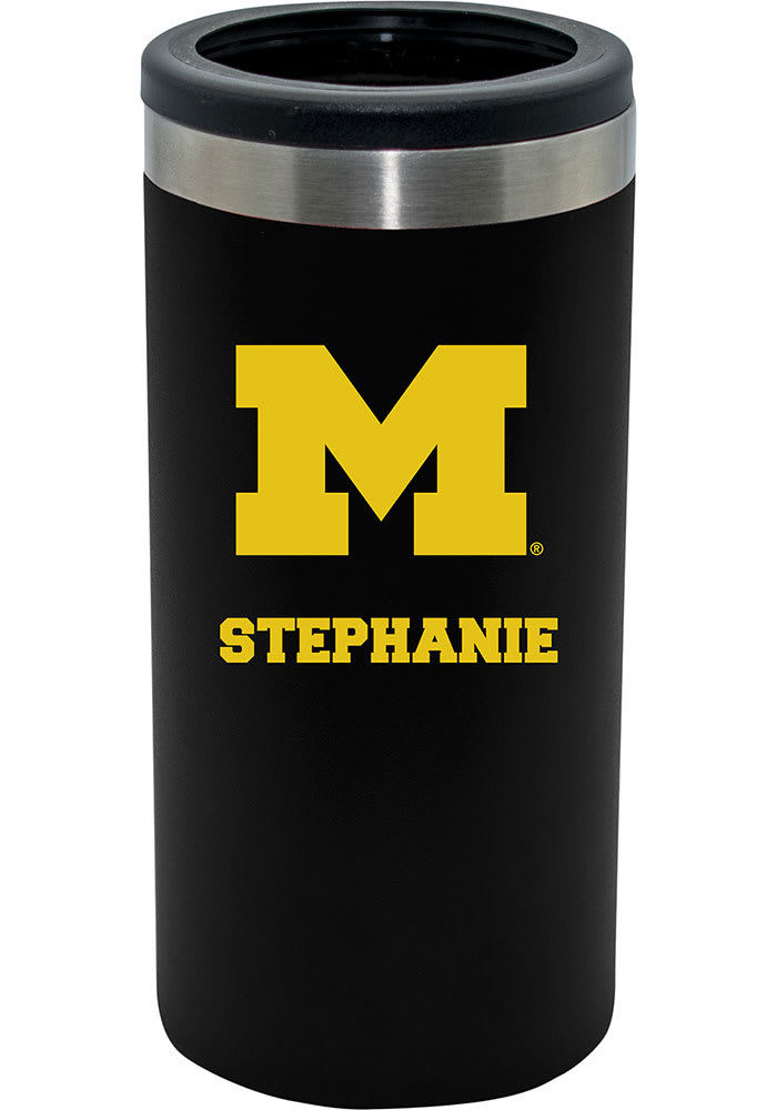 Michigan Wolverines Team Logo 12oz. Slim Can Holder