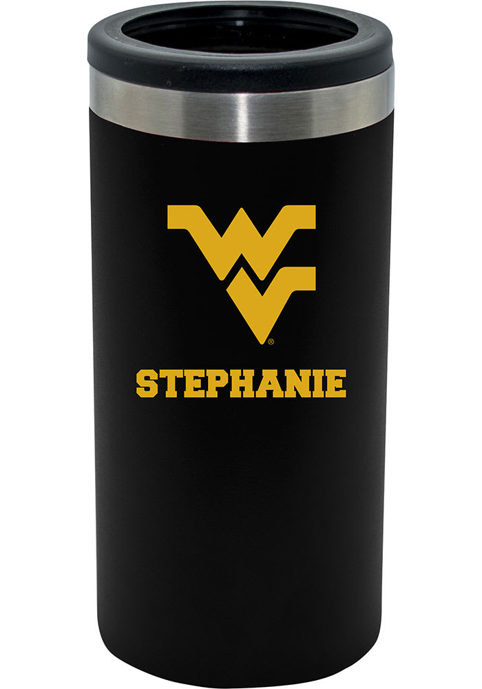 West Virginia Mountaineers Team Logo 12oz. Slim Can Holder