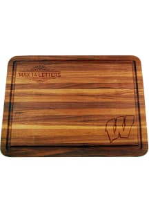 Wisconsin Badgers Personalized Acacia Serving Tray